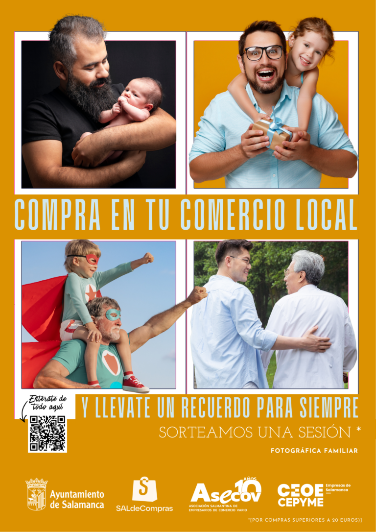 ASECOV PREMIA LAS COMPRAS POR EL DÍA DEL PADRE CON EL SORTEO DE UNA SESIÓN FOTOGRÁFICA FAMILIAR